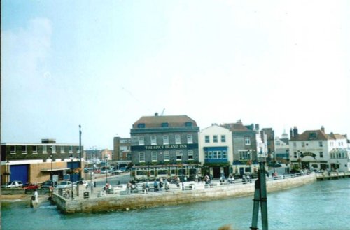 Old Town in Portsmouth, Hampshire. The Spice Island Inn