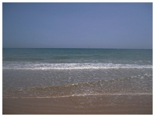 A photograph of the ocean, Swanage, Dorset.