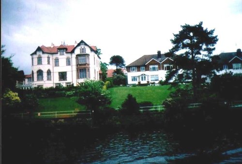 Houses along River Dee in Chester, Cheshire