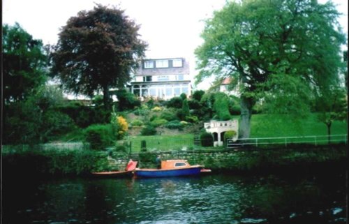 Houses along River Dee in Chester, Cheshire