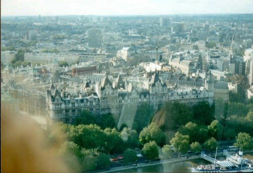 London - from London Eye - Victoria Embankment, Sept 2002