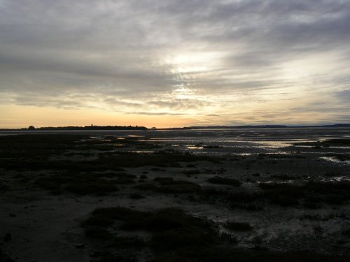 Dawn breaks on Holy Island