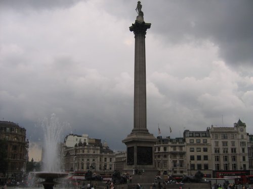 Nelsons Column at Trafalgar Square, London