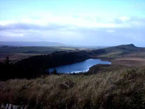 A view looking east on roman wall. Northumberland