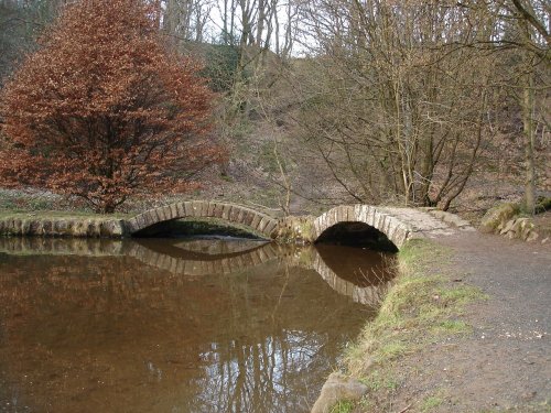 The twin Bridge. Sunnyhurst Woods, Darwen, Lancashire.