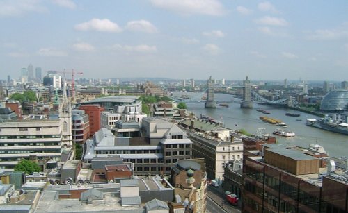 City of London and Tower Bridge from the Monument