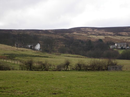 A view of Darwen Moor from the top of Whitehall Park, Darwen, Lancashire.