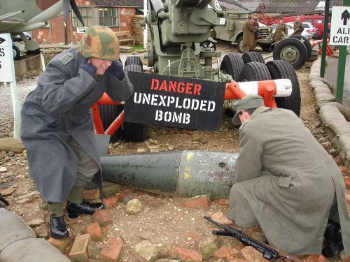 A Re-enactment at Eden Camp, Malton, North Yorkshire.