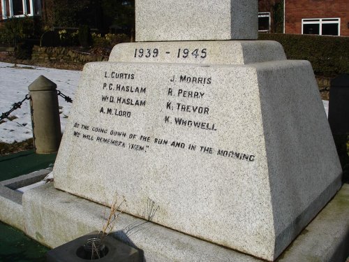 The inscription on the War Memorial, Belmont Village, Belmont, Lancashire.04/03/06