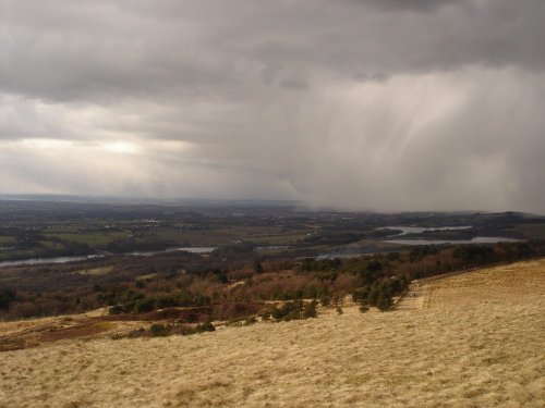 Snow clouds over Lancashire as seen from Rivington Pike, Rivington, Lancashire. 03/03/06