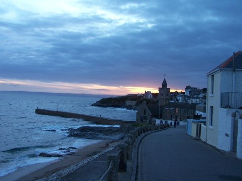 Porthleven, Cornwall. Looking towards the harbour mouth from the east