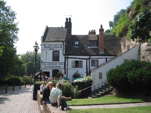 Nottingham, Ye olde trip to jurusalem, old pub in england