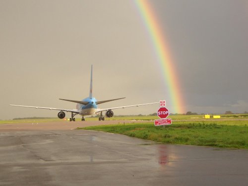 A STORMY DAY AT LUTON AIRPORT