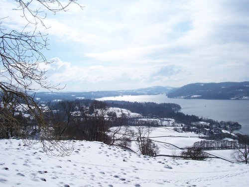 Windermere from Jenkin Crag, Ambleside, Cumbria. March 06