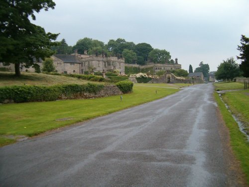 Tissington Hall in Derbyshire on a rainy day