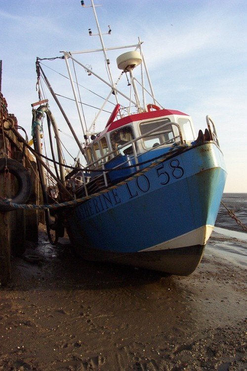 Leigh-on-Sea, Essex. Fishing boat in Old Leigh.