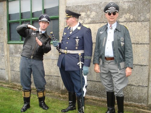 Explaining a Flying Raid at Eden Camp, Malton, North Yorkshire.