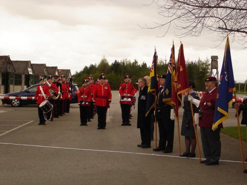 The unveiling of the Helper Memorial Day , at Eden Camp, Malton, North Yorkshire.