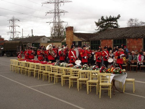 The unveiling of the Helper Memorial Day, at Eden Camp, Malton, North Yorkshire.