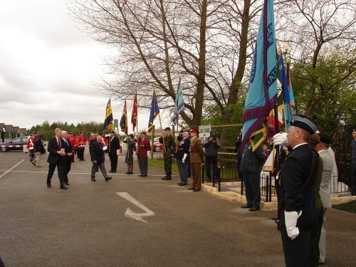 The unveiling of the Helper Memorial Day, at Eden Camp, Malton, North Yorkshire.