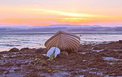 Fishing boat. Monrose Basin, Angus