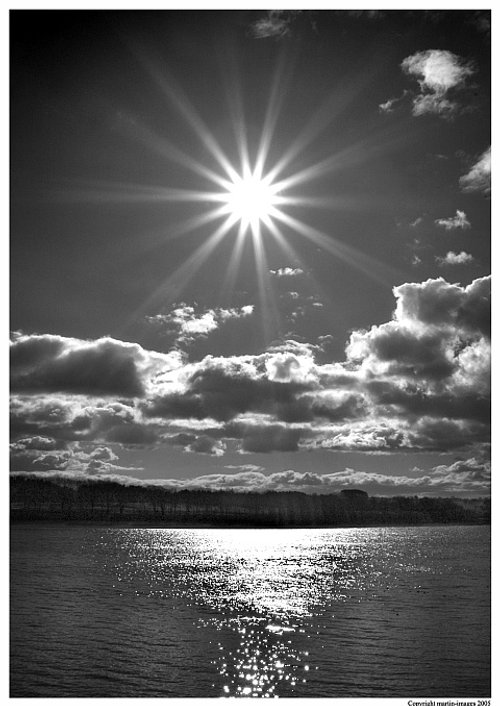 Sun burst, Eccup Reservoir, West Yorkshire