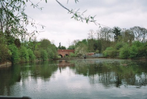 Rugby, Warwickshire. Reservoir and Oxford canal north of the town