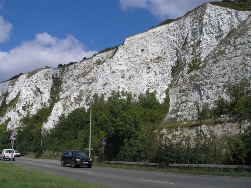 The chalk cliffs, Lewes, Sussex. Sept. 2005