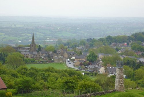 A view of Crich, Derbyshire and the beautiful countryside around it.
