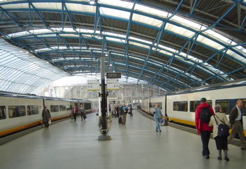 Catching the Eurostar at Waterloo International Station, London