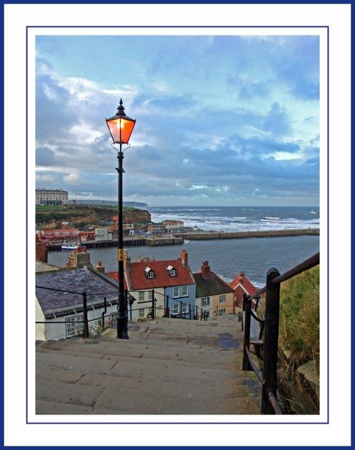 This photograph was taken from the famous 199 steps in Whitby, North Yorkshire.