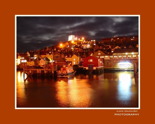 The Royal Navy Life boat stays ready on the river Esk in Whitby, North Yorkshire.