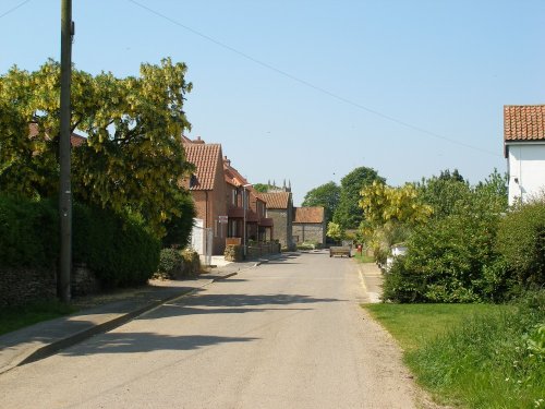 Normanby-by-Spital. Lincolnshire.
View down Private Lane.