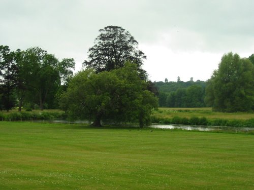 The River Test from the terrace at Broadlands, home of Lord Mountbatten and his heirs.