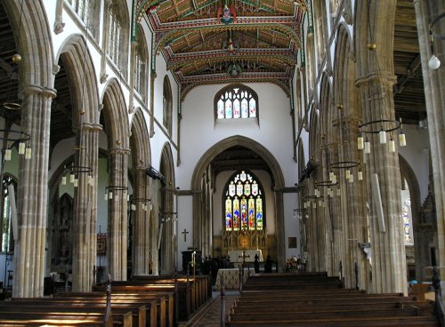 Inside St. Cuthbert's Parish Church, Wells, Somerset