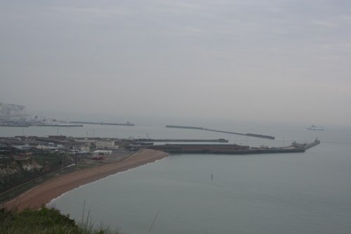 Dover. The Admiralty Pier from Shakespear Cliff, Accessible out to the first Knuckle.