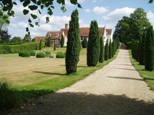 Hendred House viewed from the Catholic church. East Hendred