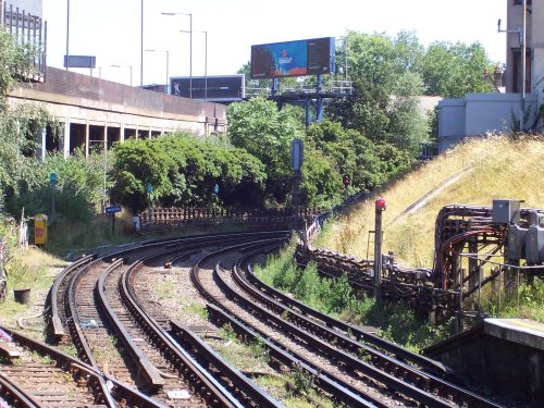 View from West Kensington Stn towards Earl`s Court