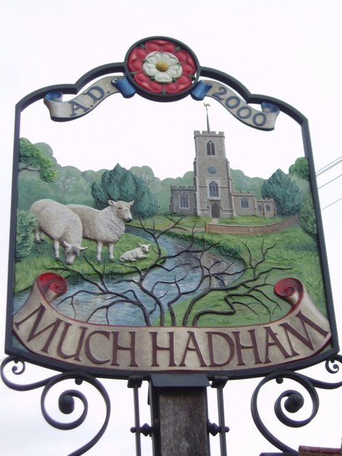 Much Hadham Village Sign, Hertfordshire