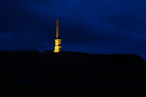 Candlestick at night. Whitehaven harbour, Cumbria