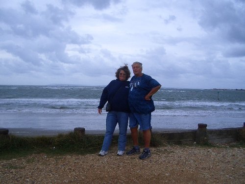 My Parents at the beach in West Wittering, Chichester, West Sussex