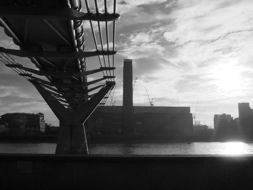 Tate Modern and Millennium Bridge, London