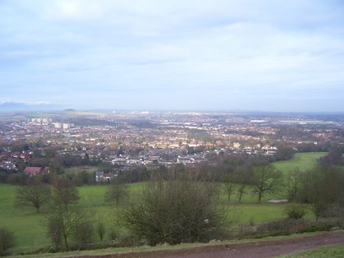 Looking across Rubery and Rednal from the Beacon Hill, Lickey Hills Country Park.