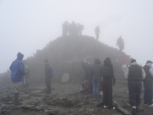 The Summit of Mount Snowdon, Llanberis, North Wales.