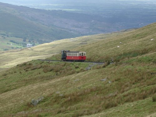 On the way to the Summit of Mount Snowdon, Llanberis, North Wales.