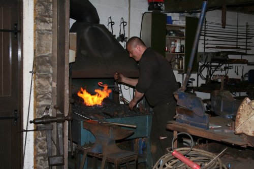 The Blacksmith at work  THORTERGILL FORGE, 
Thortergill in Weardale