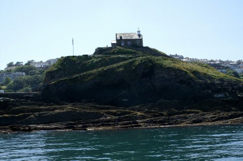 Ilfracombe, sailing out for a trip around the coast, Devon. july 2006