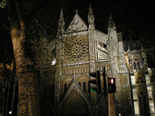 Westminster Abbey at night