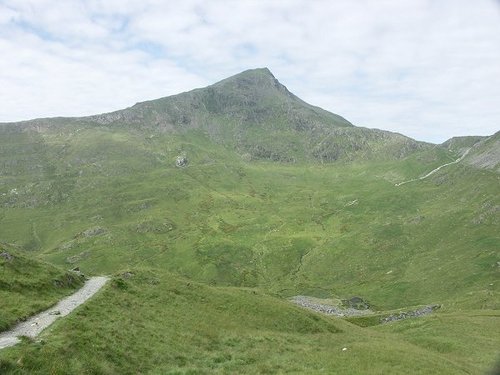 Yr Aran seen from the Watkin Path, High on Lliwedd.