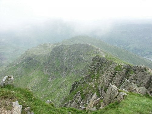 Gallt y Wenallt from the summit of Lliwedd, Snowdonia.